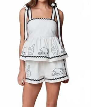 NEW RARERAW women's game day set in white